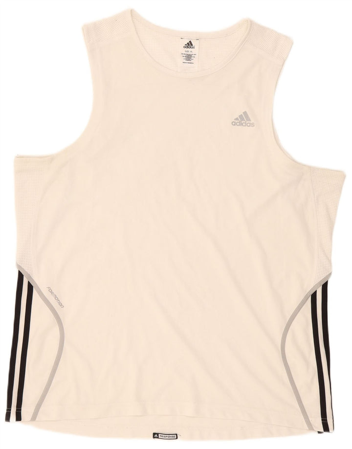Adidas Débardeur Homme XL Blanc Polyester