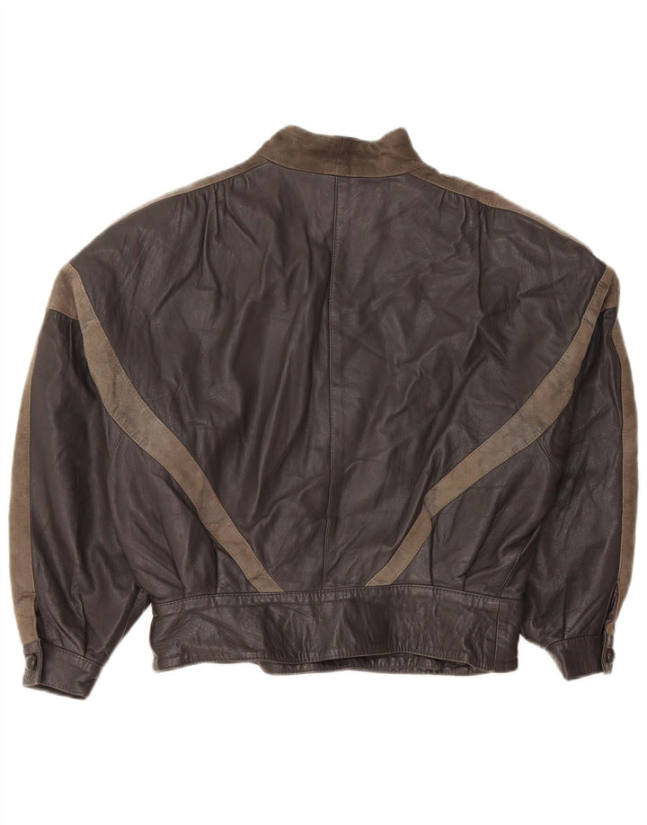 Lavorazione Artigiana Veste Femme IT 44 Cuir Colorblock Gris Moyen