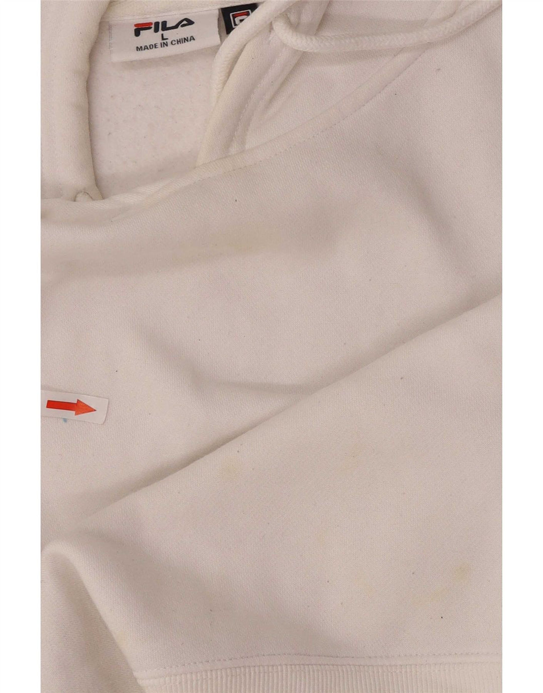 Fila Pull à capuche pour homme en coton blanc Large