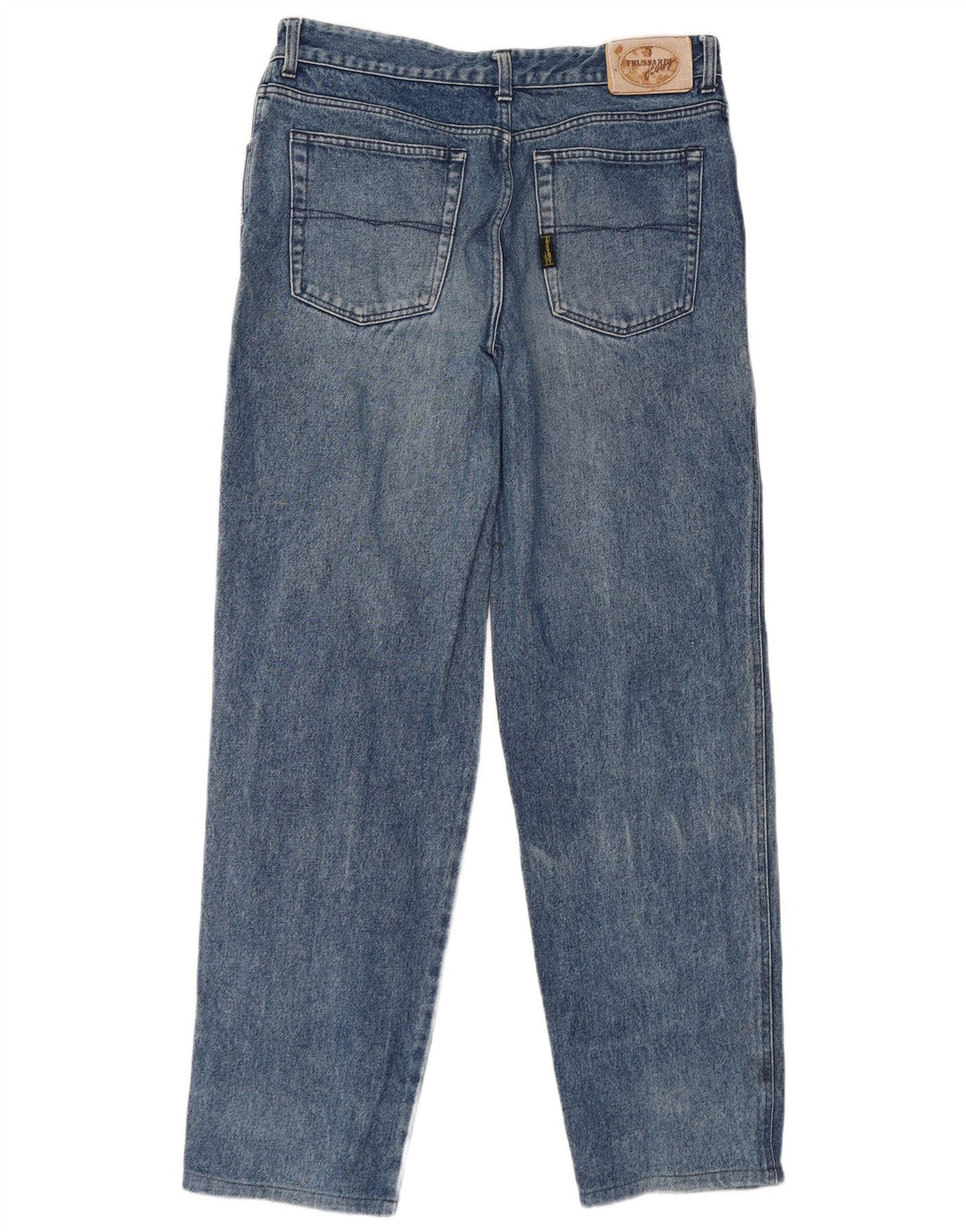 Trussardi Jean Droit Homme IT 52 XL W38 L32 Bleu Coton