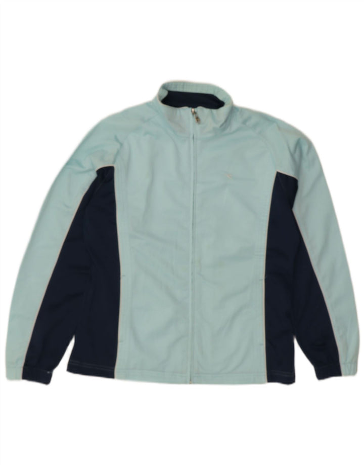 DIADORA Veste de survêtement surdimensionnée pour femme UK 8 Small Bleu Colorblock