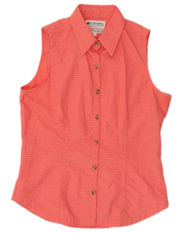 Columbia Chemise sans manches pour femme UK 10 Petite rayonne vichy rose