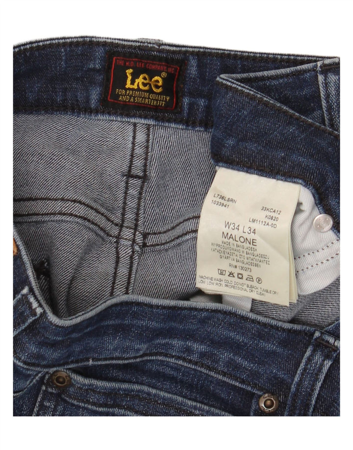Lee Jean Slim Malone Homme W34 L34 Bleu Marine Coton