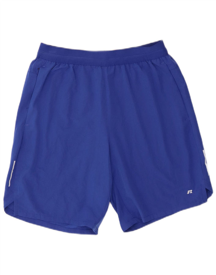 Russell Athletic Short de sport pour homme Bleu moyen Polyester