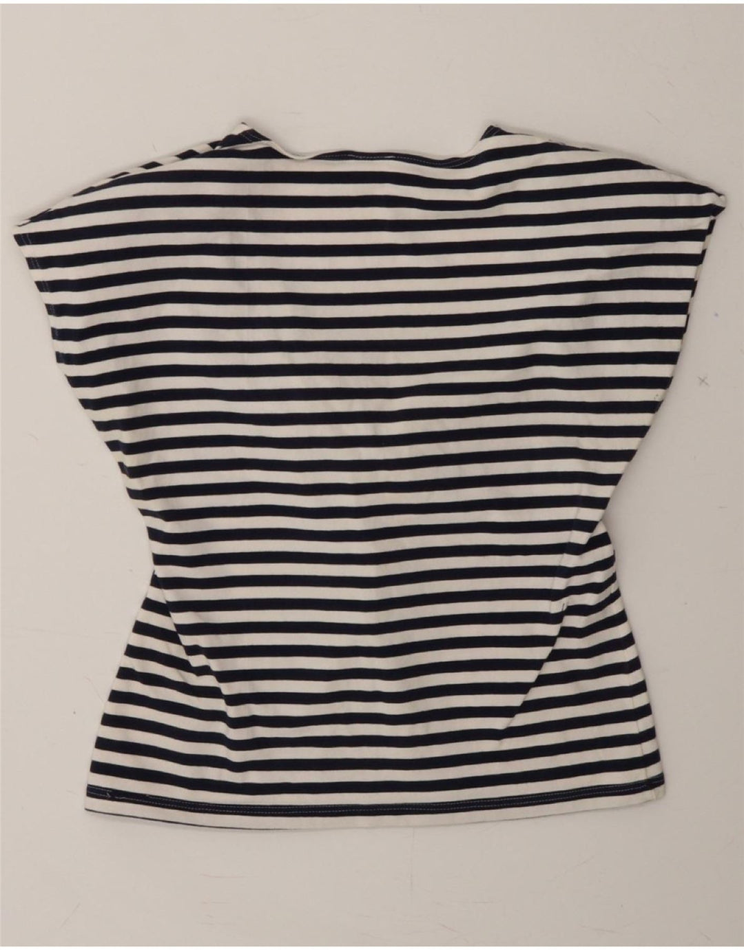 ALBA MODA Womens Crop Blouse Top UK 12 Medium Black Striped Vintage Alba Moda and Second-Hand Alba Moda from Messina Hembry 