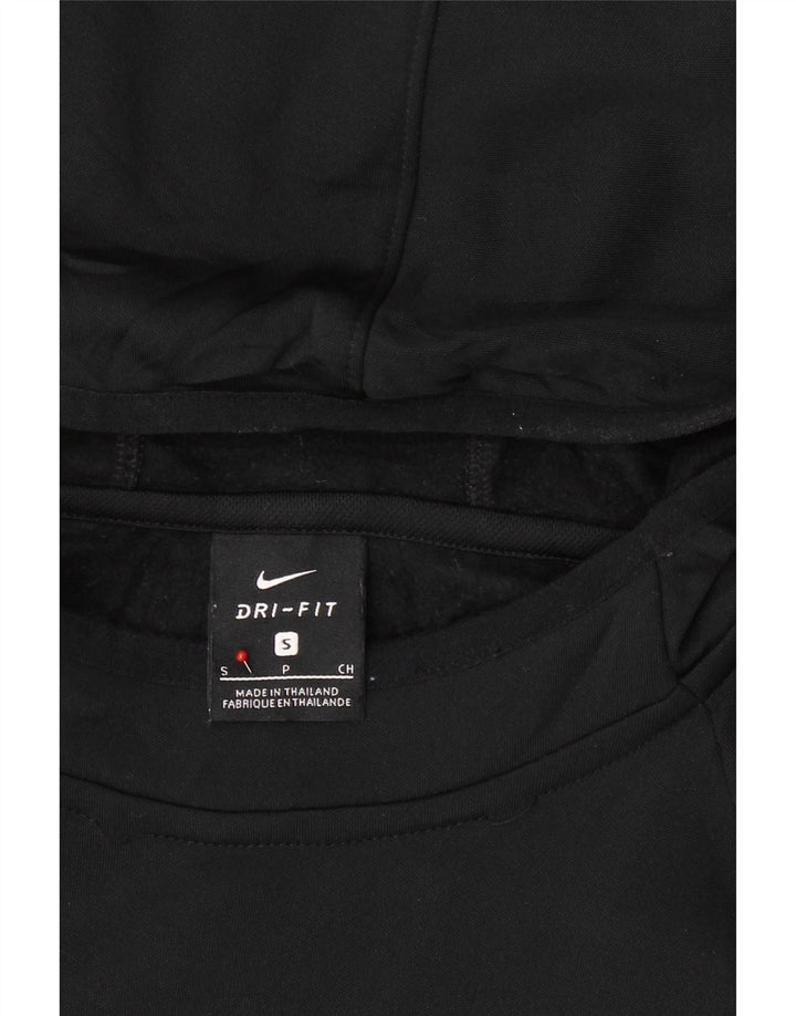NIKE Mens Dri Fit Hoodie Jumper Small Black Polyester Vintage Nike and Second-Hand Nike from Messina Hembry 
