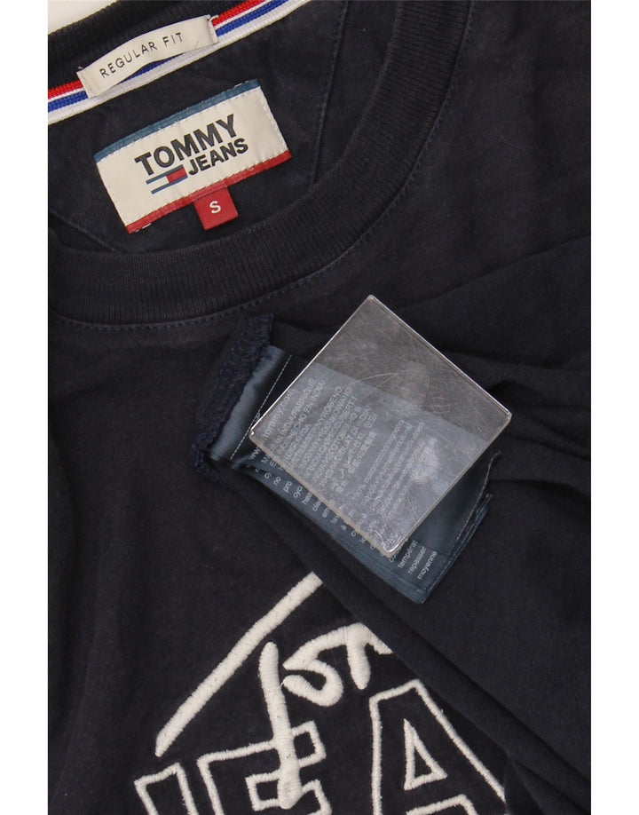 TOMMY HILFIGER T-shirt graphique coupe classique pour homme, petit, bleu marine, en coton