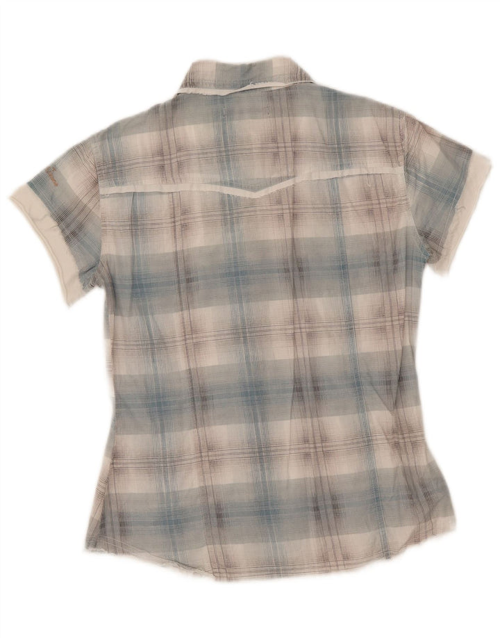 Rifle Chemise à manches courtes pour femme UK 12 Bleu moyen à carreaux