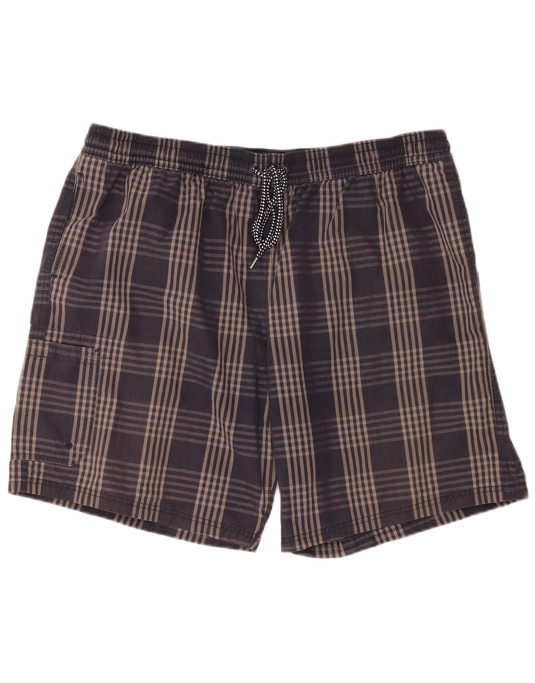 Marks & Spencer Short de bain cargo pour homme 2XL en coton à carreaux bleu marine