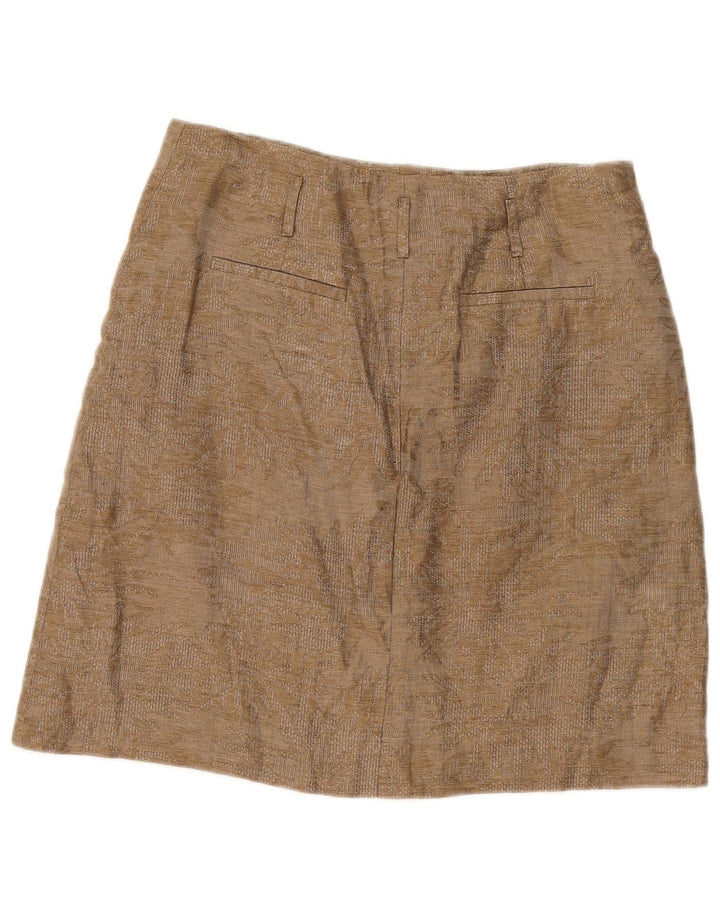 Massimo Dutti Mini jupe femme W34 grand beige fleuri