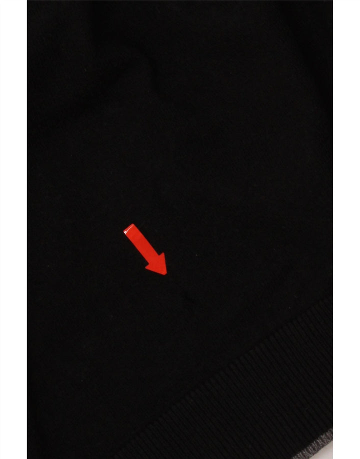Musto Pull col V pour homme en coton noir moyen