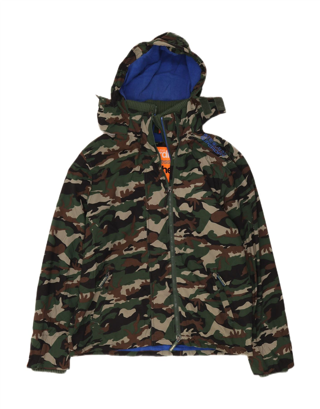 SUPERDRY Veste coupe-vent Windcheater pour homme UK 44 2XL Kaki Camouflage