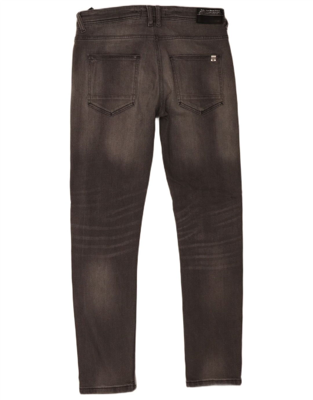 Zara Jean Slim Homme EU 42 Large W32 L30 Gris Coton