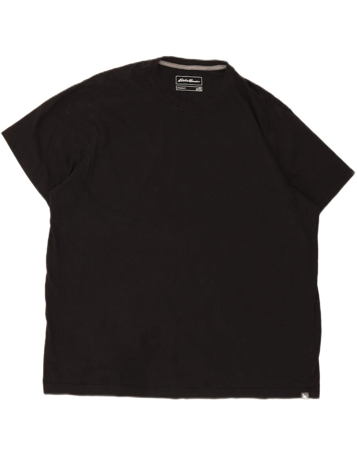 EDDIE BAUER Mens T-Shirt Top 2XL Black Cotton Vintage Eddie Bauer and Second-Hand Eddie Bauer from Messina Hembry 