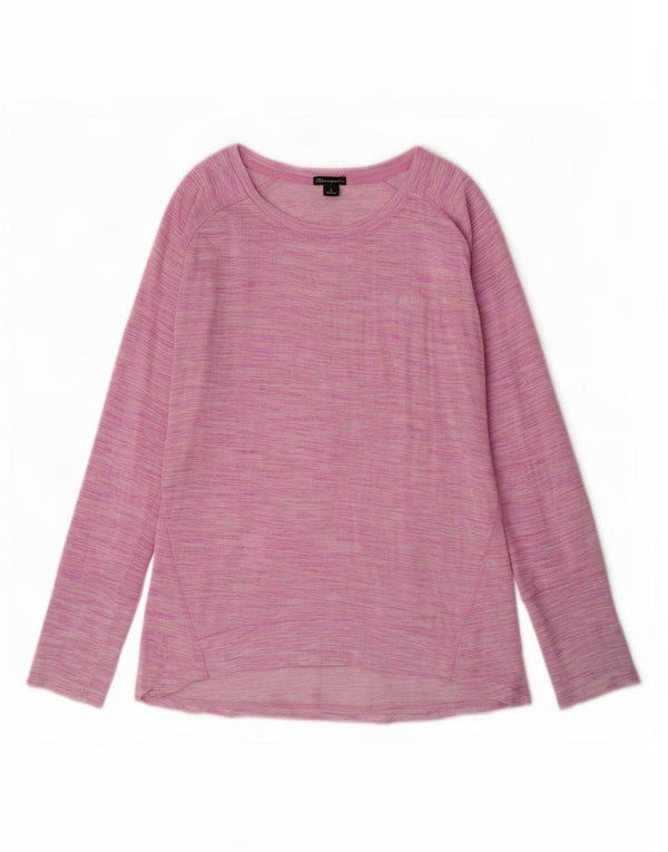 Champion Haut à manches longues pour femme UK 46 Large Rayonne mouchetée rose