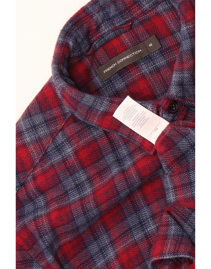 French Connection Chemise Flanelle Homme Rouge Moyen Carreaux Coton