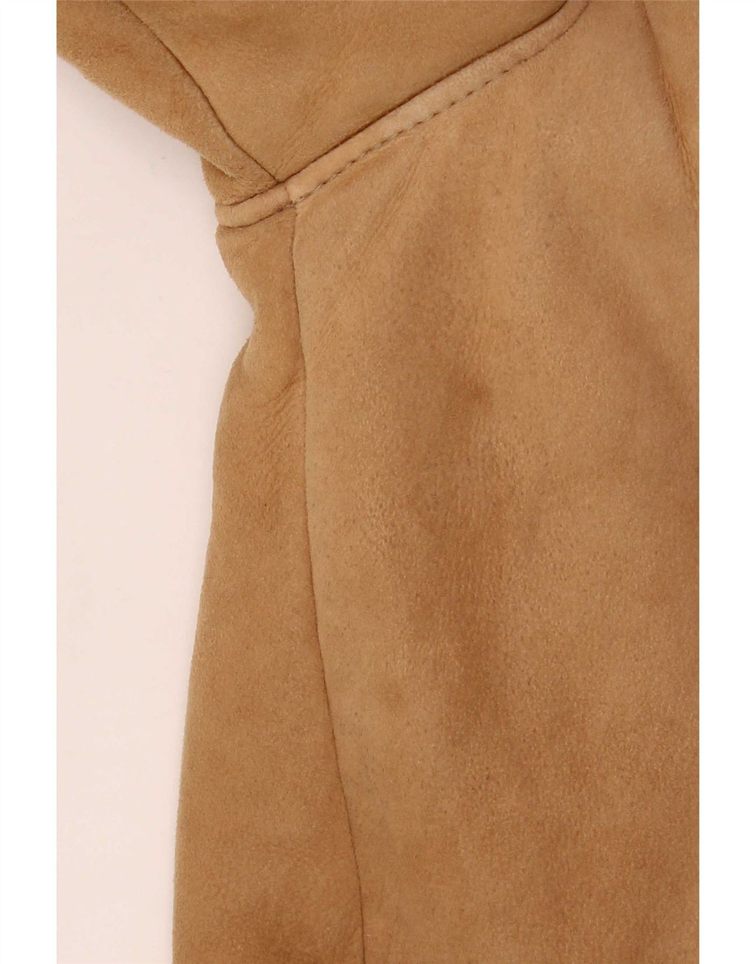 veste en peau de mouton à capuche femme vintage UK 12 Beige moyen