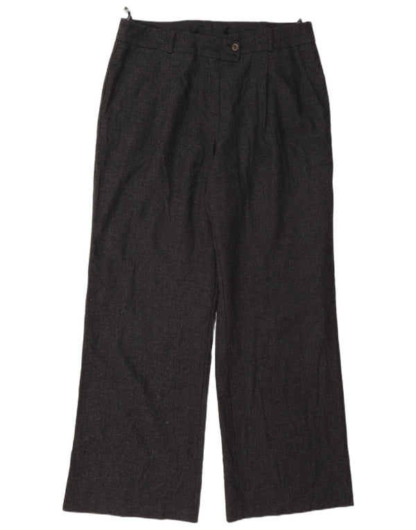 Marks & Spencer Pantalon de costume taille haute pour femme UK 14 Large W34 L33 Gris