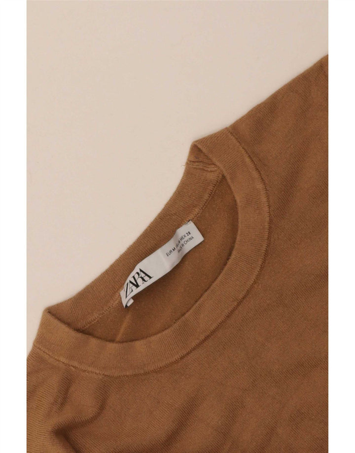Zara Pull ras du cou pour femme UK 12 Marron moyen