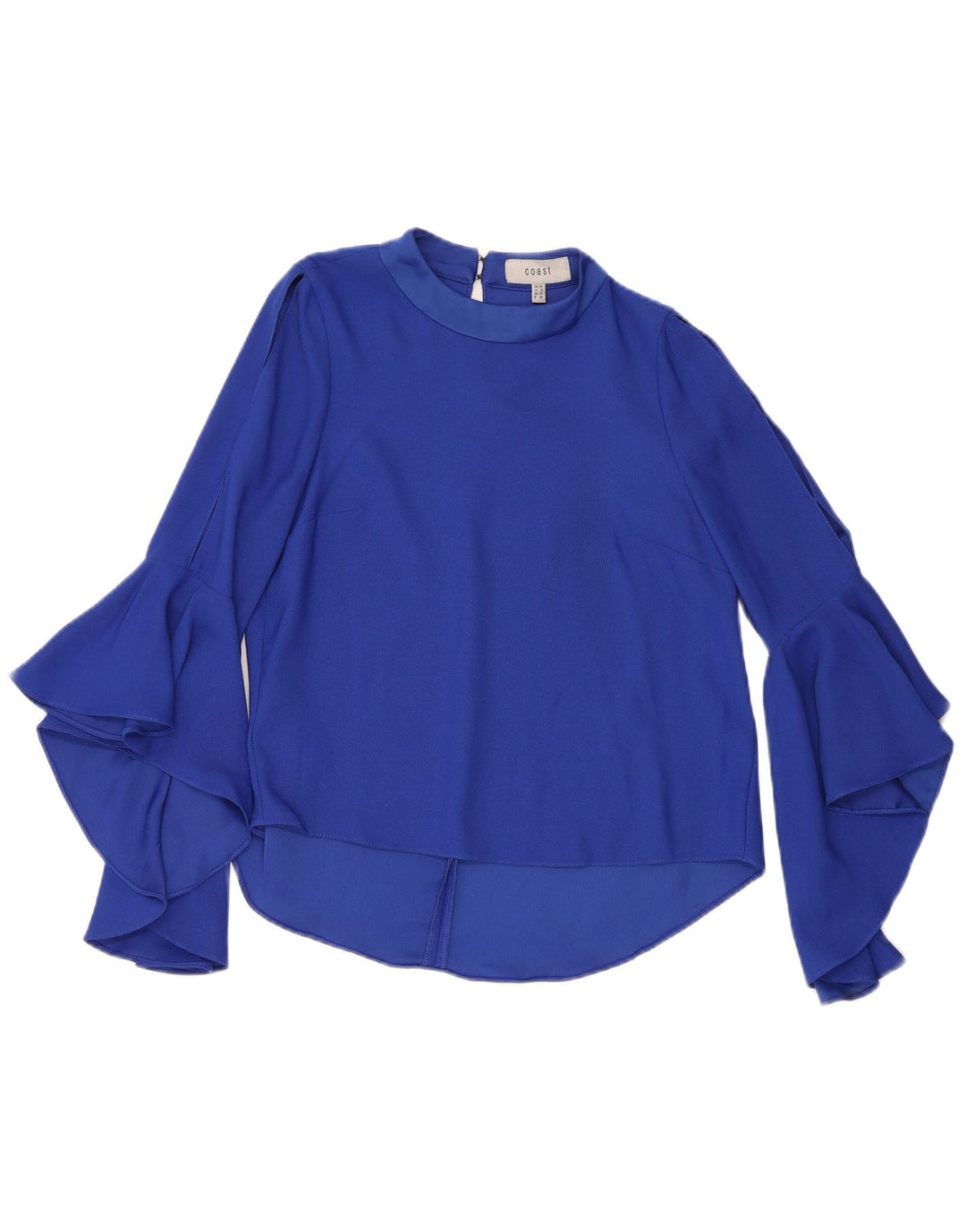 Coast Chemisier à manches longues pour femme UK 10 Petit Bleu Polyester