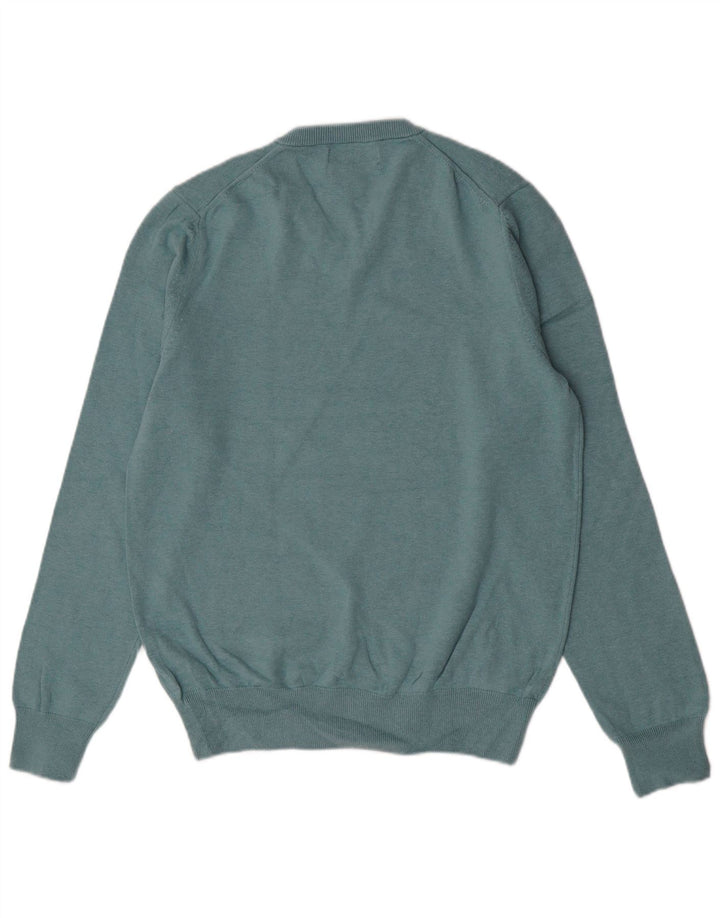 Marks & Spencer Pull Col V Homme Bleu Moyen Coton