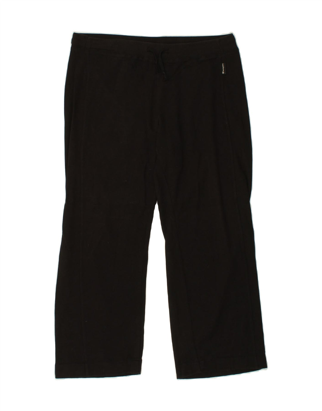 CHAMPION Womens Crop Tracksuit Trousers Large Black Cotton Vintage Champion and Second-Hand Champion from Messina Hembry 