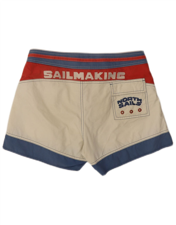 North Sails Short de bain pour femme UK 14 Medium Off White Colourblock