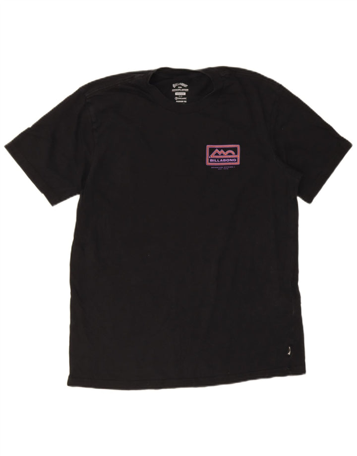 Billabong Homme Graphic T-Shirt Top Laine Noir Moyen