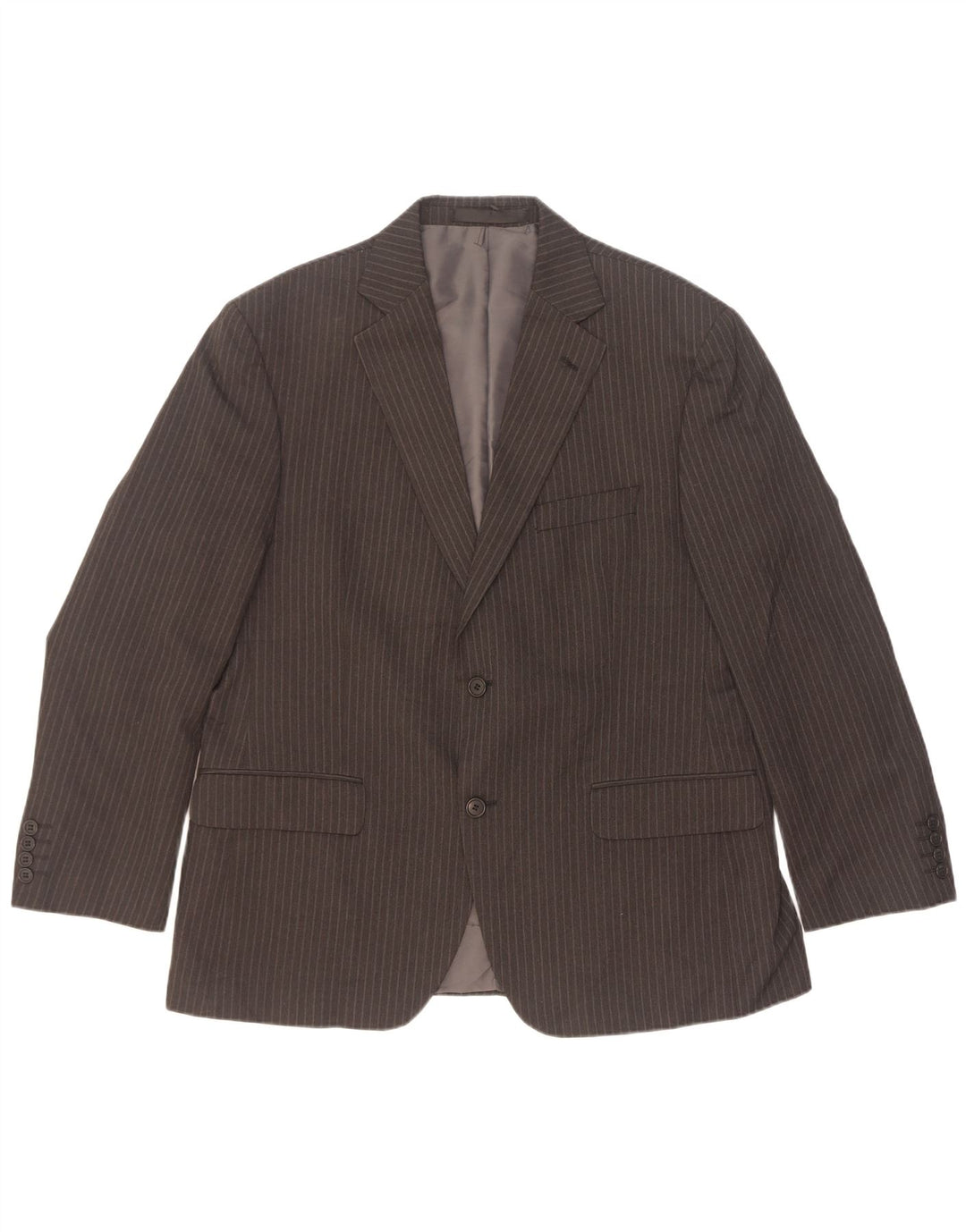 Marks & Spencer Veste blazer à 2 boutons pour homme UK 42 Grandes rayures grises
