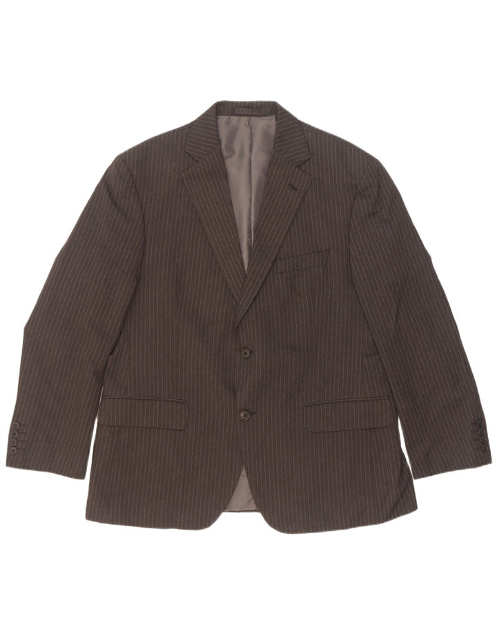 Marks & Spencer Veste blazer à 2 boutons pour homme UK 42 Grandes rayures grises