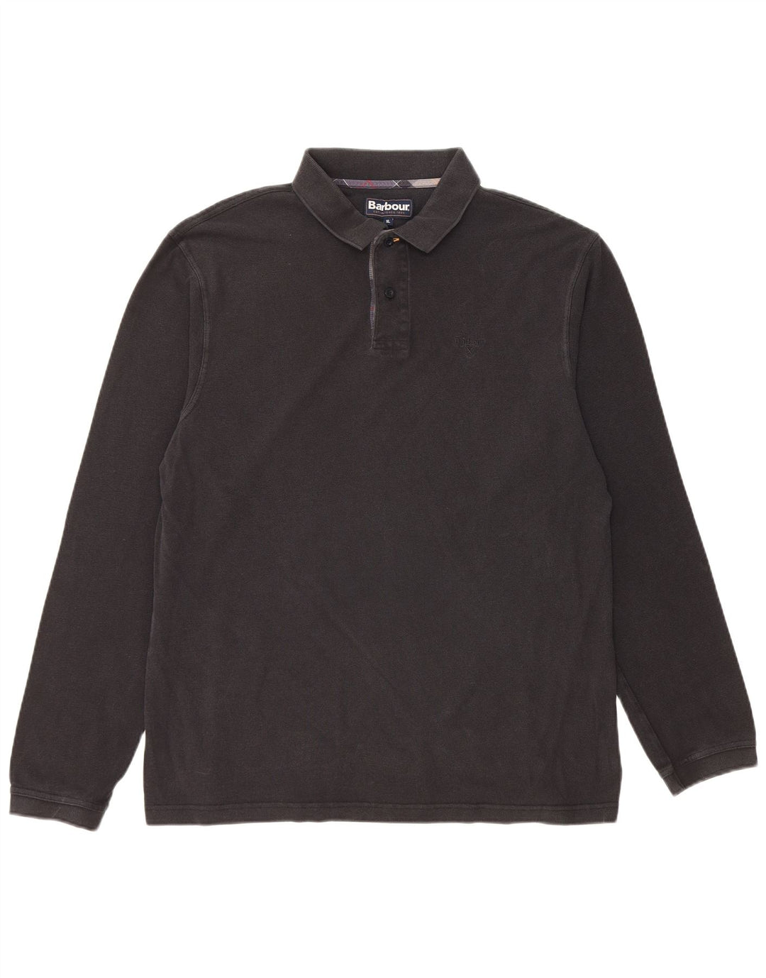 BARBOUR Polo à Manches Longues Homme XL Noir Coton