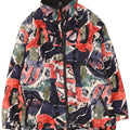 vintage Homme Motif Abstrait Veste Coupe-Vent UK 42 XL Multicolore