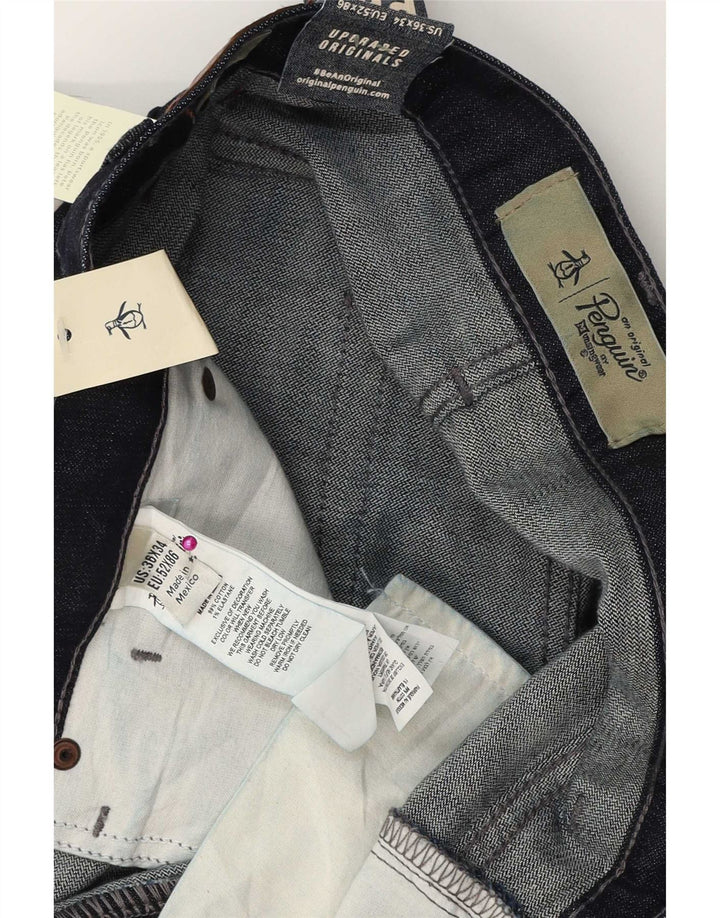 Penguin Jean Slim Homme W36 L34 Bleu Marine Coton
