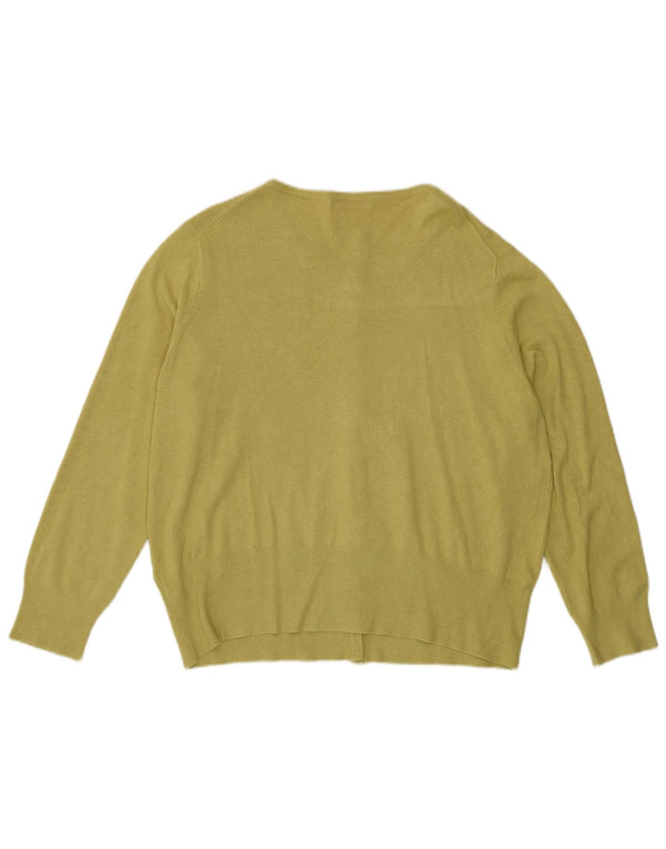 Marks & Spencer Pull Cardigan Femme UK 20 2XL Vert Viscose