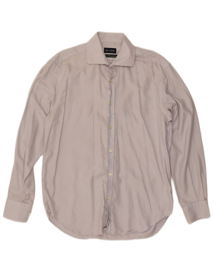 Massimo Dutti Chemise Homme Taille 42 16 1/2 Grande Rayure Bleue