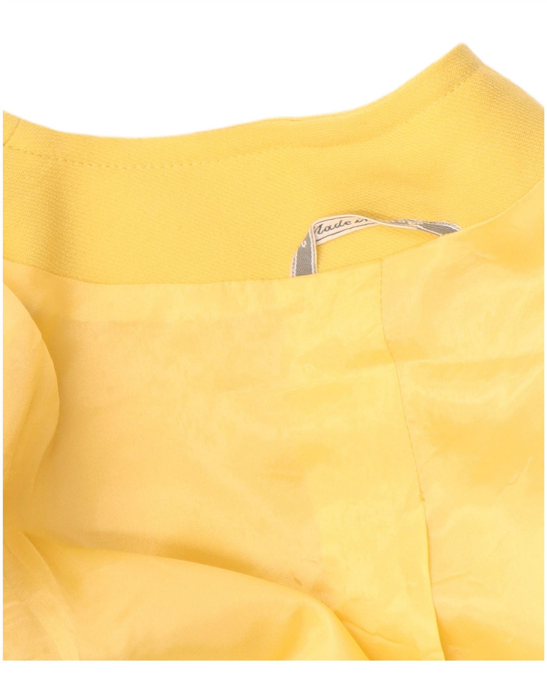 vintage Femme 4 Bouton Blazer Veste UK 16 Grand Jaune