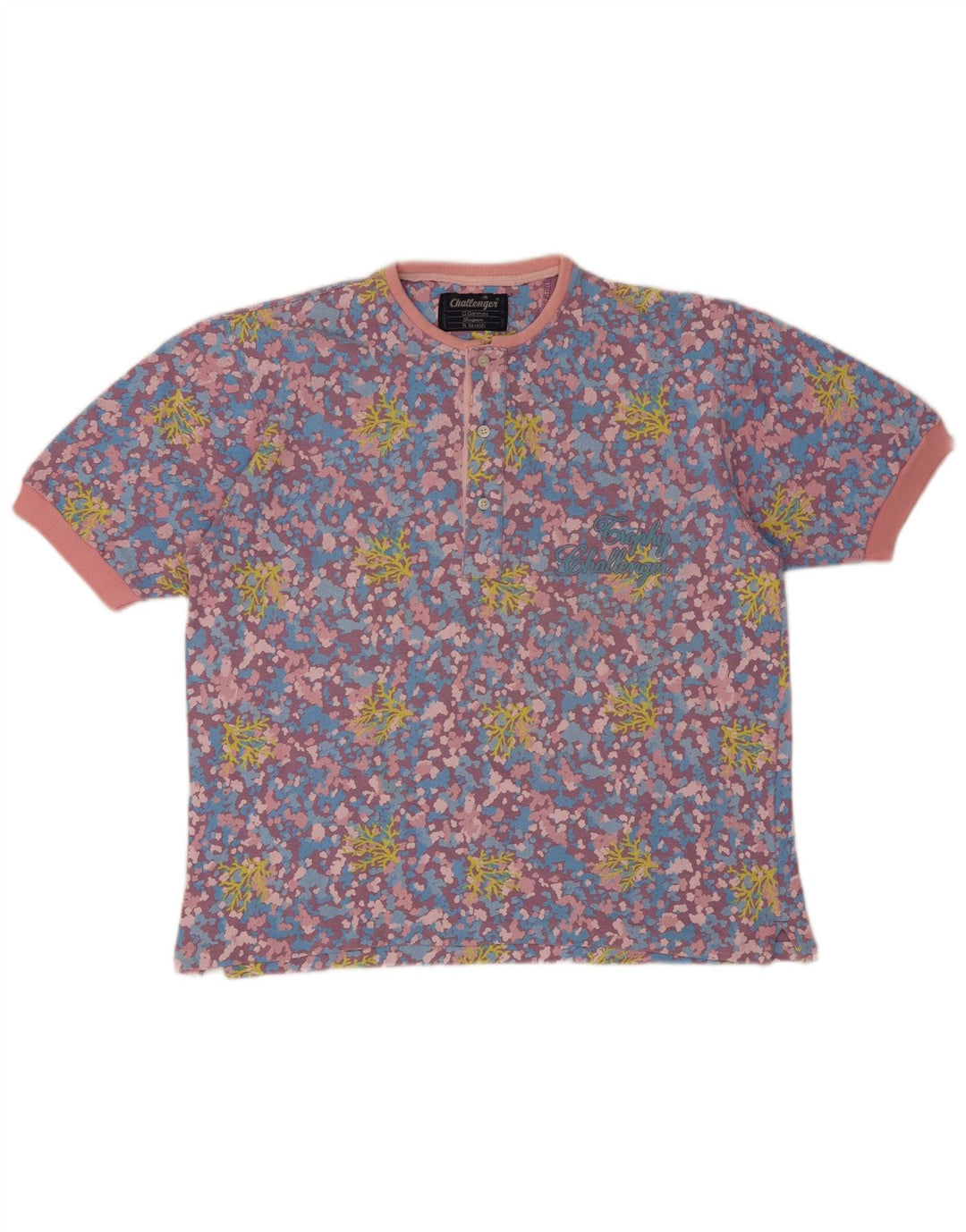 Challenger T-Shirt Homme Top XL Coton Floral Multicolore