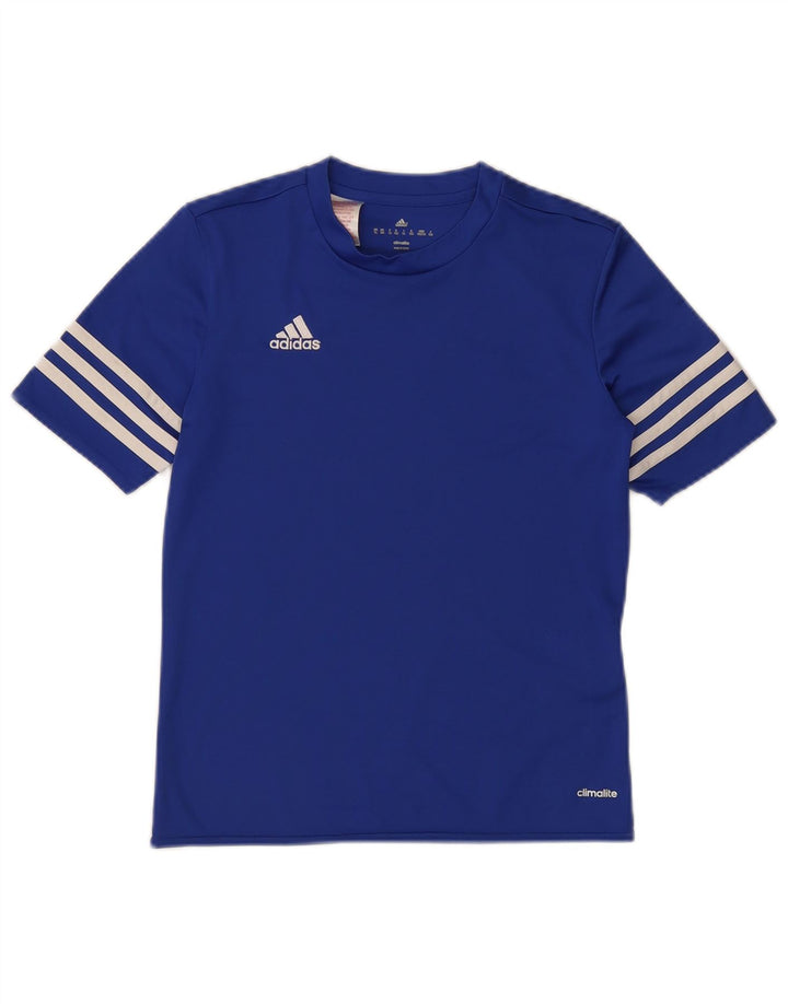 Adidas Garçons Climalite T-Shirt Top 11-12 ans Grand Bleu Polyester
