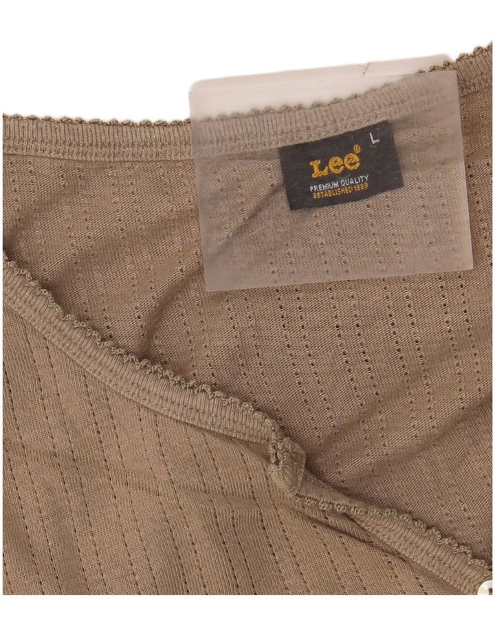 Lee Haut à manches longues pour femme UK 44 Large Beige