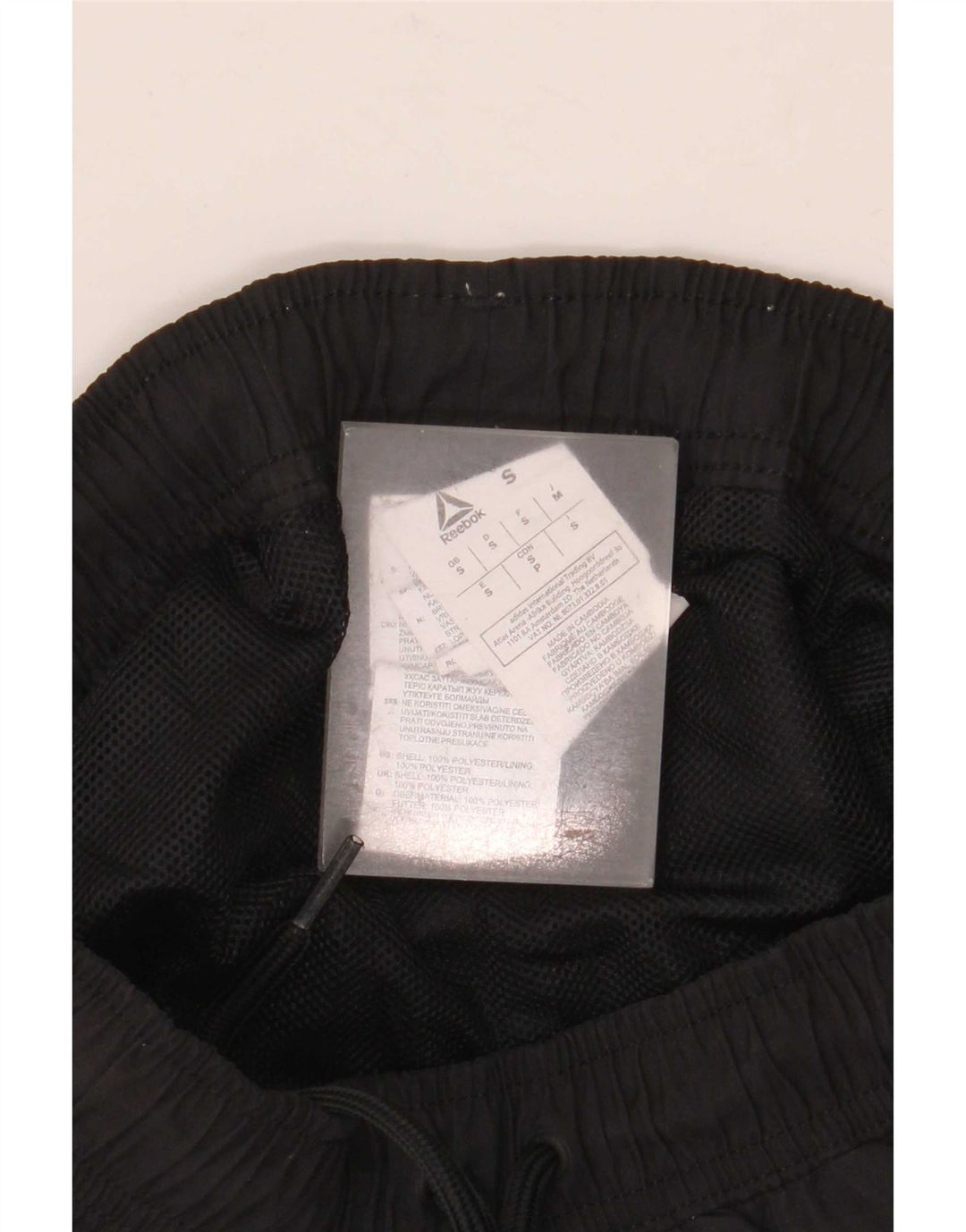 Reebok Short de Sport Graphique Homme Petit Noir Polyester