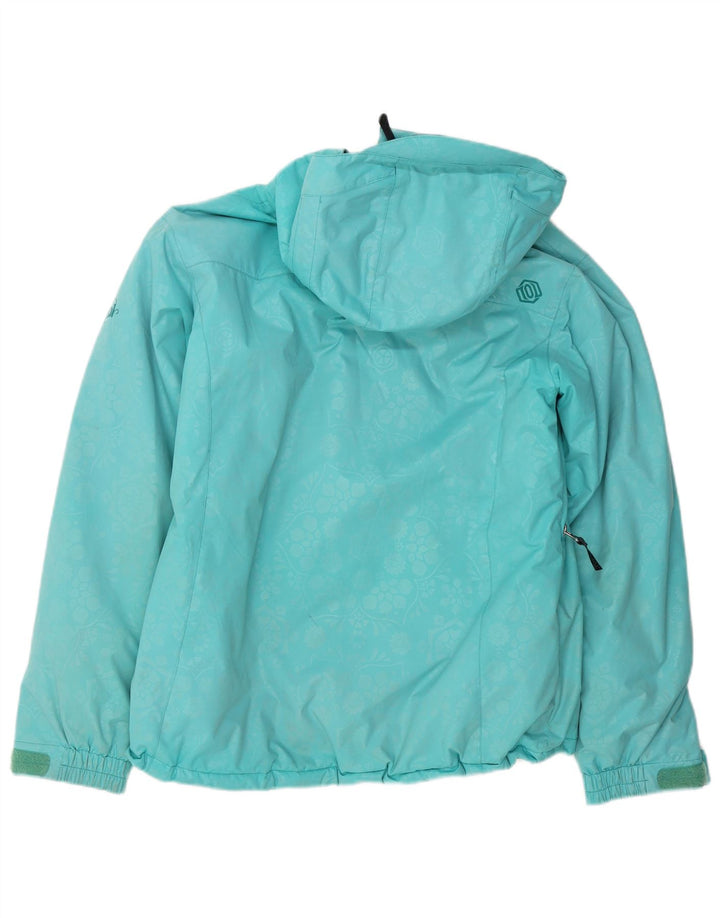 Animal Veste coupe-vent à capuche pour femme UK 12 Medium Turquoise Nylon