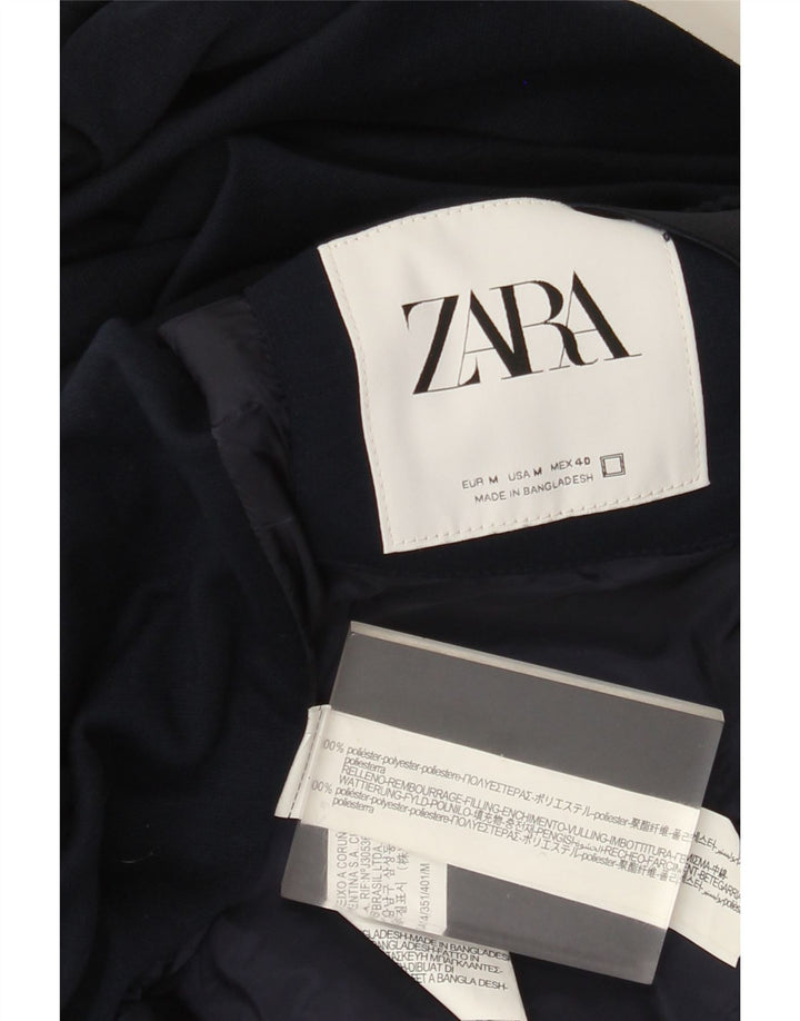 Zara Veste Bomber Homme UK 38 Medium Bleu Marine Colorblock Polyester
