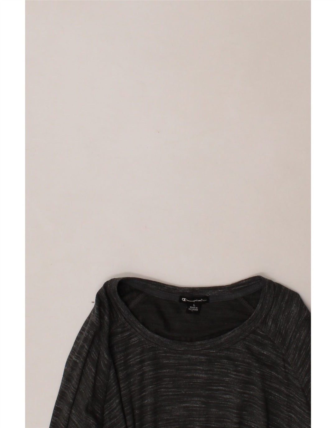CHAMPION Womens Top Long Sleeve UK 16 Large Grey Flecked Rayon Vintage Champion and Second-Hand Champion from Messina Hembry 