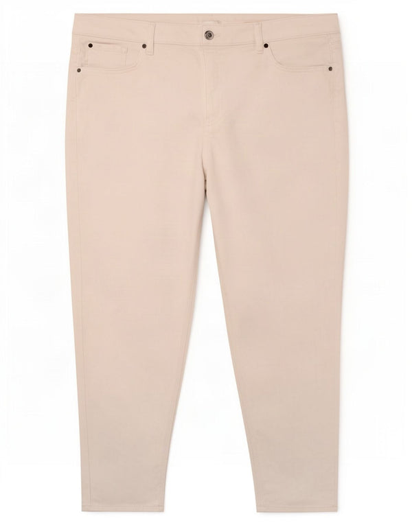 Marks & Spencer Womens Mom Straight Jeans UK 20 2XL W40 L28 White Cotton