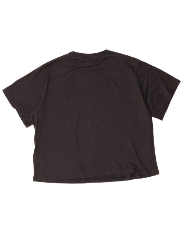 ADIDAS T-shirt court à coupe régulière pour femme UK 20/22 XL Noir