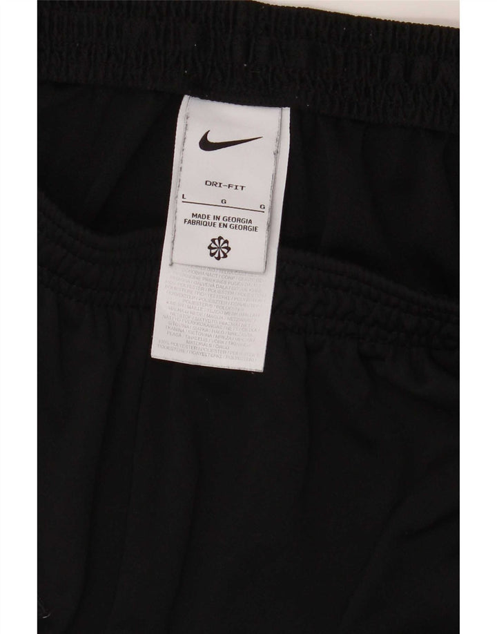 Nike Pantalon de survêtement Dri Fit pour homme Taille L en polyester color block noir