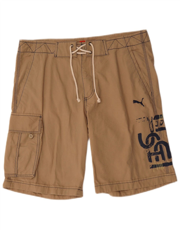 Puma Short Cargo Graphic Homme Moyen W32 Coton Marron