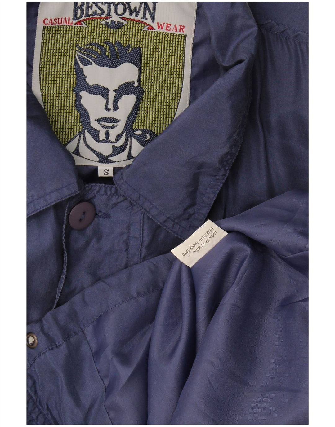 vintage Mens Loose Fit Utility Jacket UK 36 Petite Soie Bleue