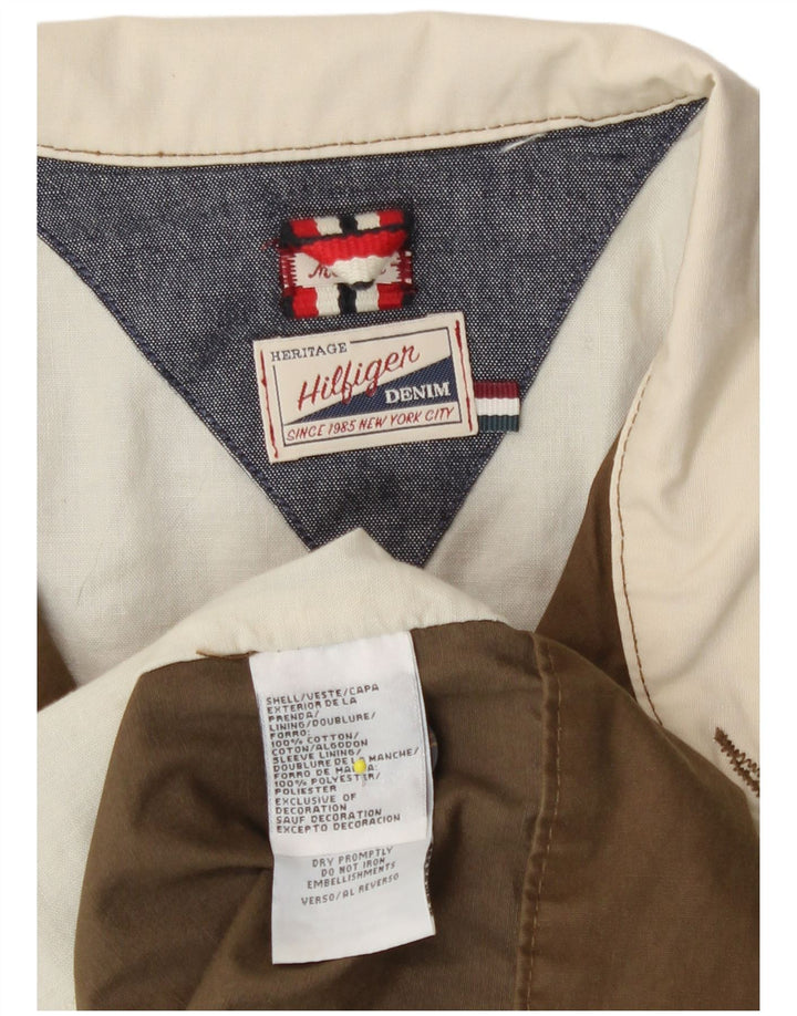 Tommy Hilfiger Veste Bomber Homme UK 38 Coton Kaki Moyen