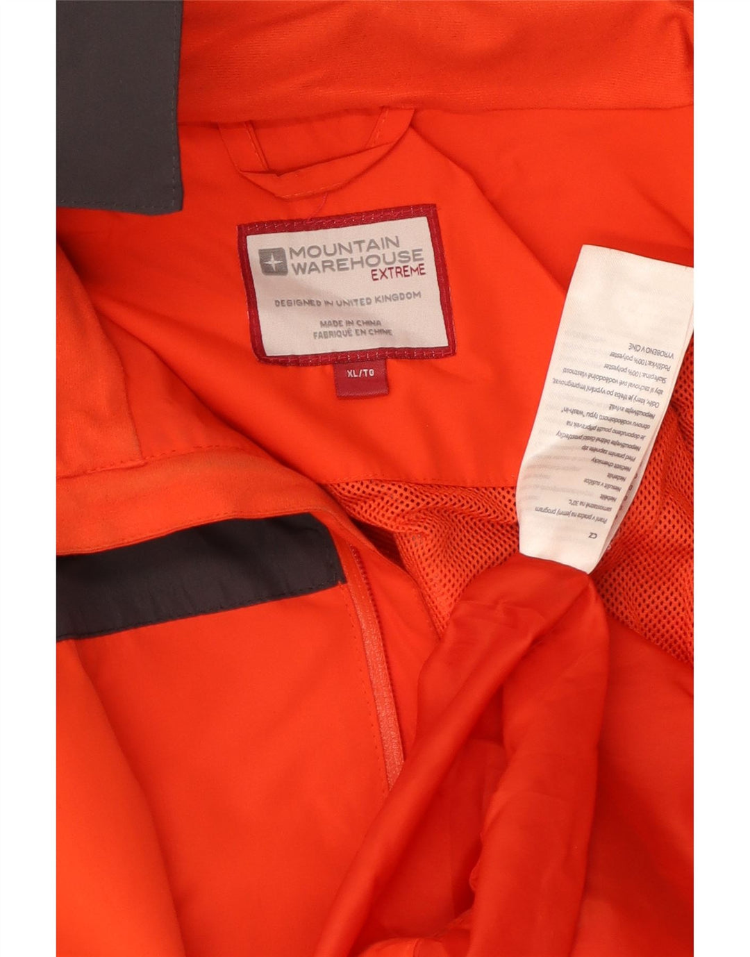 MOUNTAIN WAREHOUSE Veste de pluie à capuche pour homme UK 42 XL Orange Colourblock